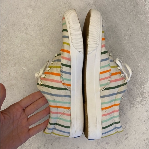 Anthropologie || Keds x Rifle Paper Co. Anchor Sneakers Happy Stripe Rainbow 8.5 - Picture 6 of 9